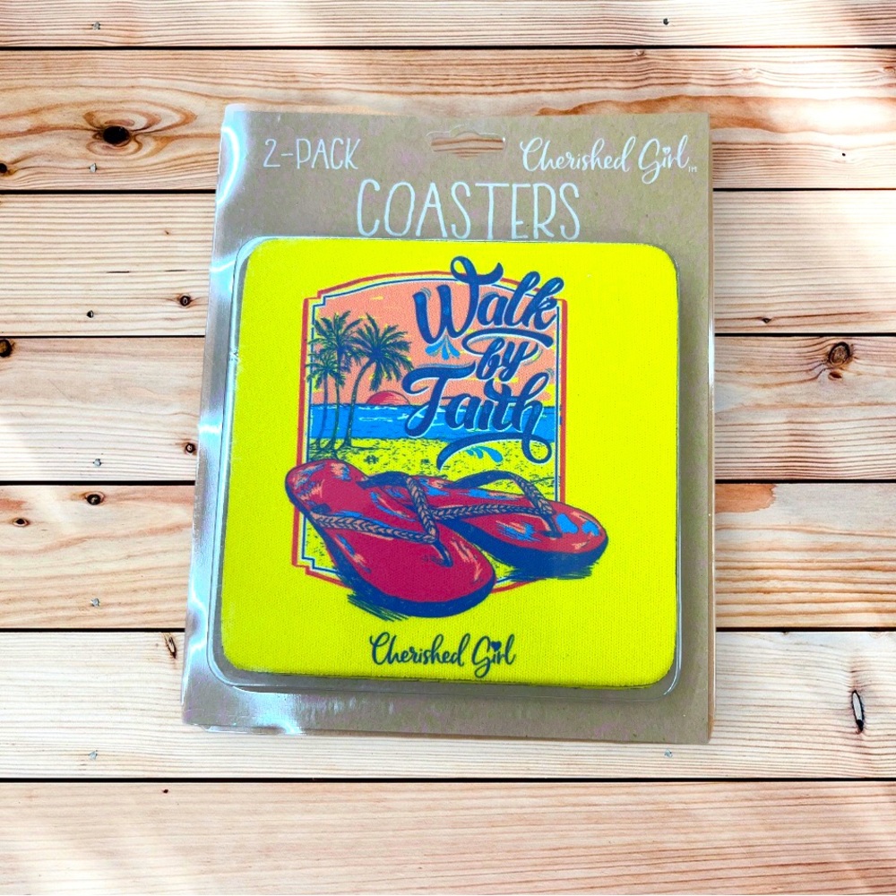 Walk by Faith coasters